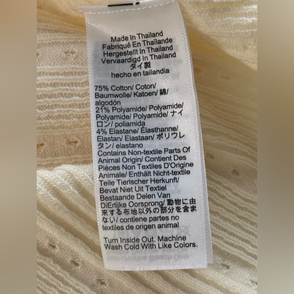 Madewell Cream Lilla Short Sleeve Cardigan Sweater L NWT - Picture 8 of 8